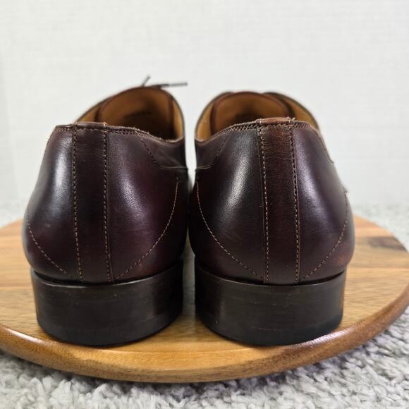 Magnanni Manolo Cognac Brown Medallion Toe Burnished Brogue Oxford Mens 12 M - Picture 2 of 15